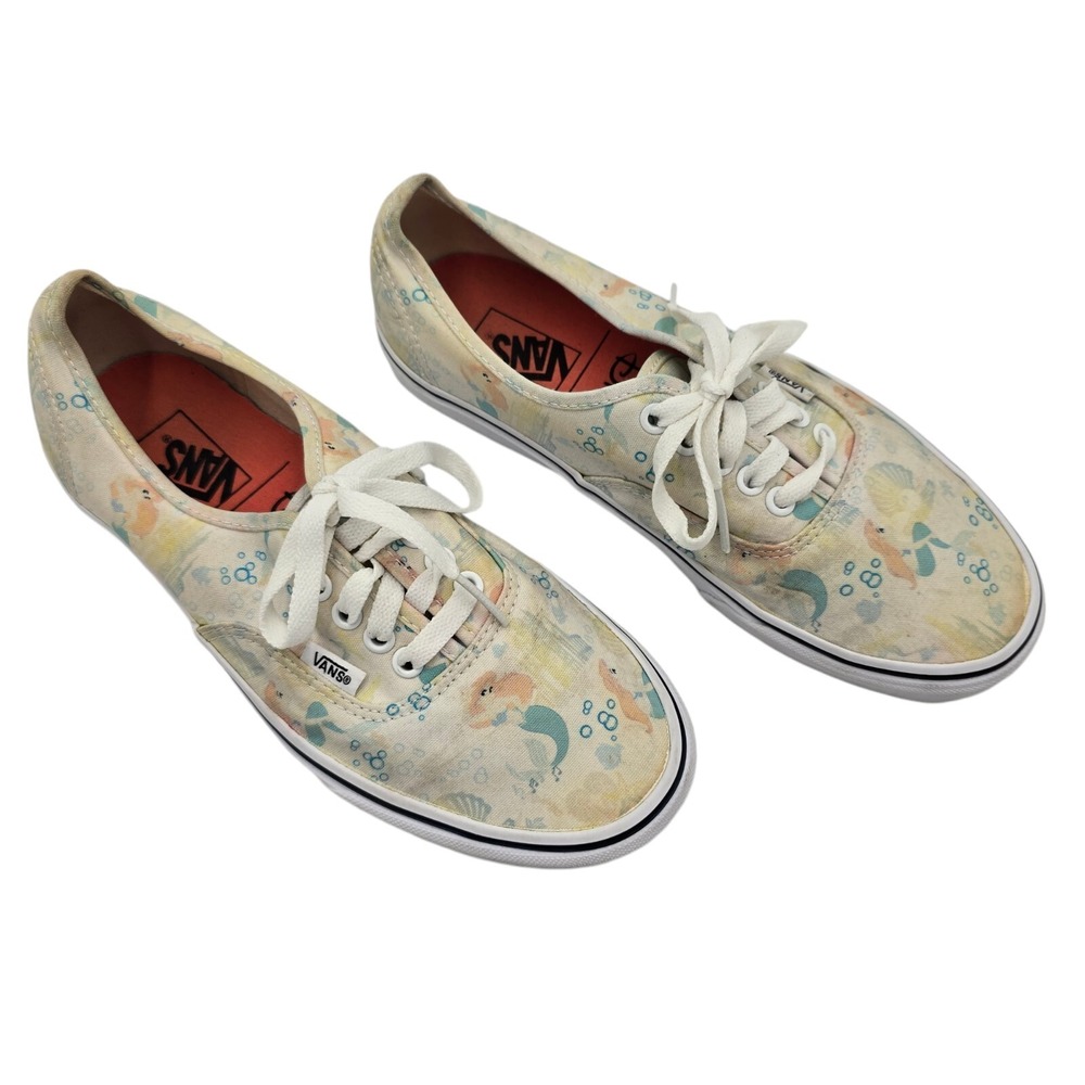 Vintage Vans‎ Ariel/Little Mermaid Shoes Womens 9 Mens 7.5  RARE Disney Lace-up